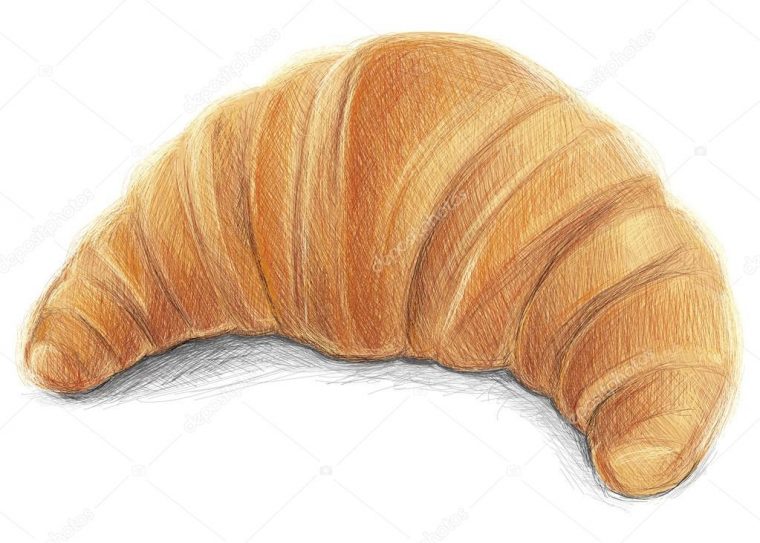 Desenho De Croissant — Vetor De Stock © Mixformdesign #56617889 destiné Dessin Croissant