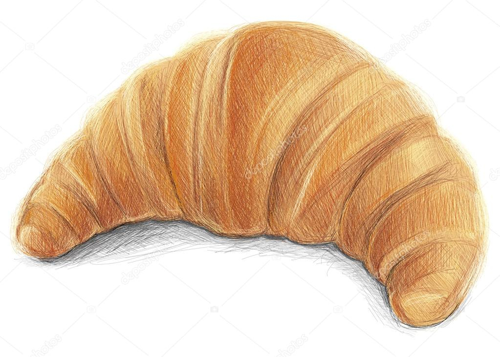 Desenho De Croissant — Vetor De Stock © Mixformdesign #56617889 destiné Dessin Croissant 