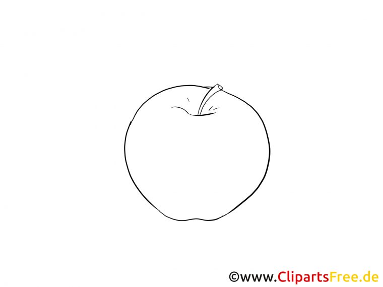 Dessin À Colorier Pomme – Fruits Cliparts À Télécharger – Fruits Et concernant Dessin Pomme A Colorier