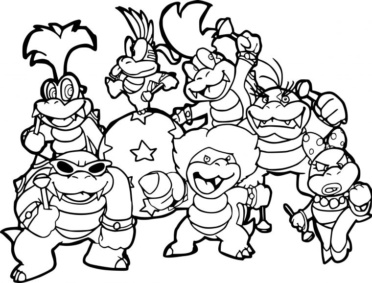 Dessin A Imprimer De Mario Et Ses Amis – Dessin Et Coloriage encequiconcerne Dessins De Mario