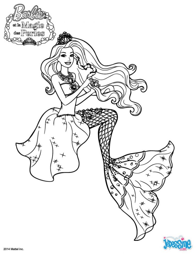 Dessin A Imprimer Sirene Barbie – Manca Sololaneve destiné Dessin À Imprimer Barbie Sirène