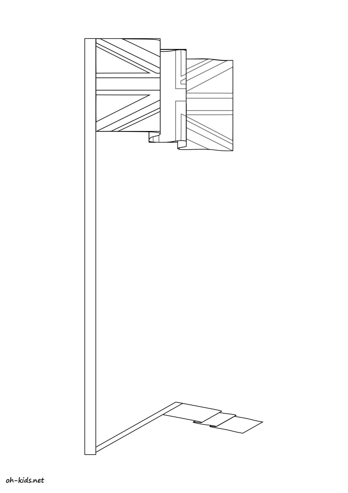 Dessin Anglais Drapeau intérieur Drapeau Anglais A Colorier