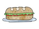 Dessin Animé Assiette Vide Avec Symbole Faim — Image Vectorielle concernant Dessin De Sandwich