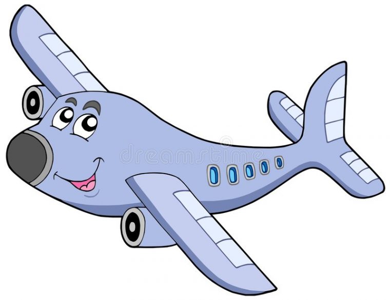 Dessin Animé D'Avion Illustration De Vecteur. Illustration Du pour Dessin De Avion