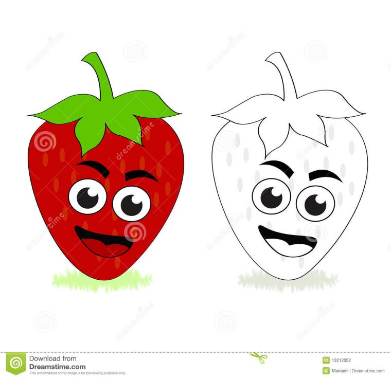 Dessin Animé De Fraise Photographie Stock – Image: 13212052 dedans Fraise Dessin