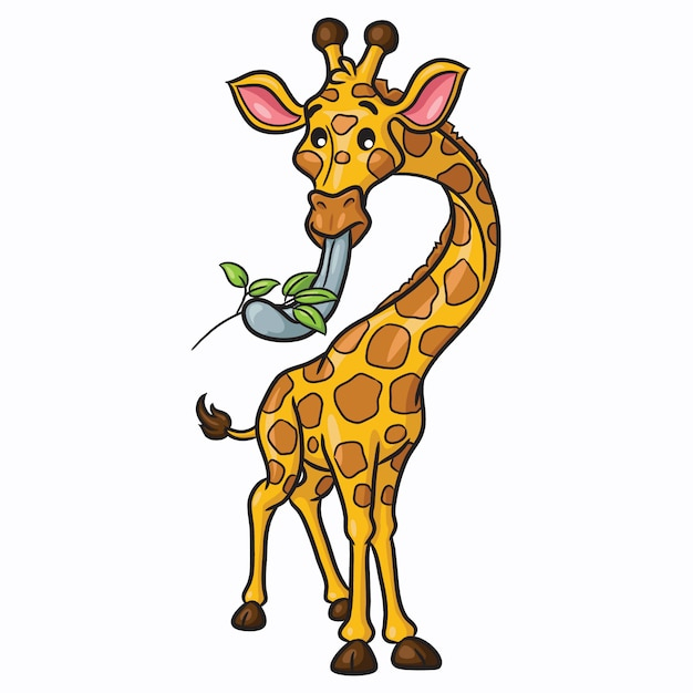Dessin Animé Girafe Mignon  Vecteur Premium dedans Girafe Dessin 