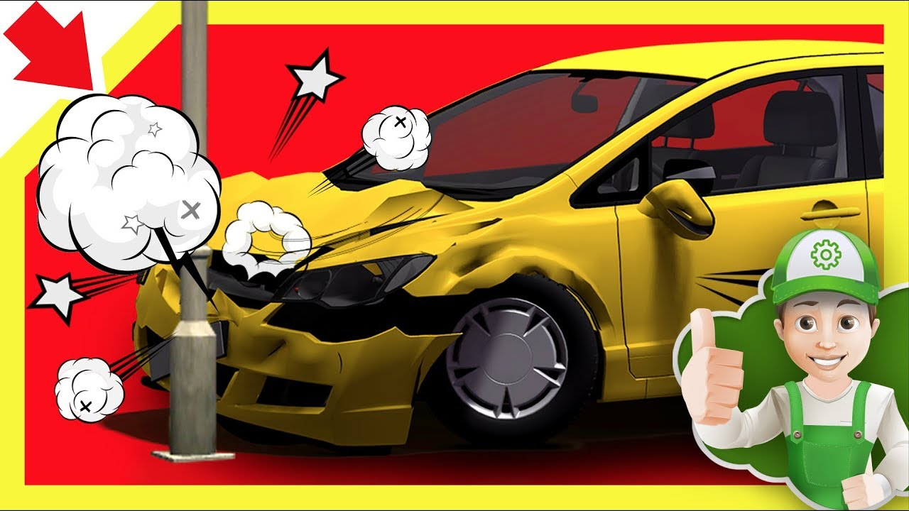 Dessin Anime Voiture Accident. Voiture Pour Petit. Véhicule En Français dedans Auto Dessin 