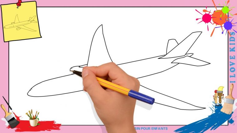 Dessin Avion – Comment Dessiner Un Avion Facilement Etape Par Etape avec Avion Dessin Enfant