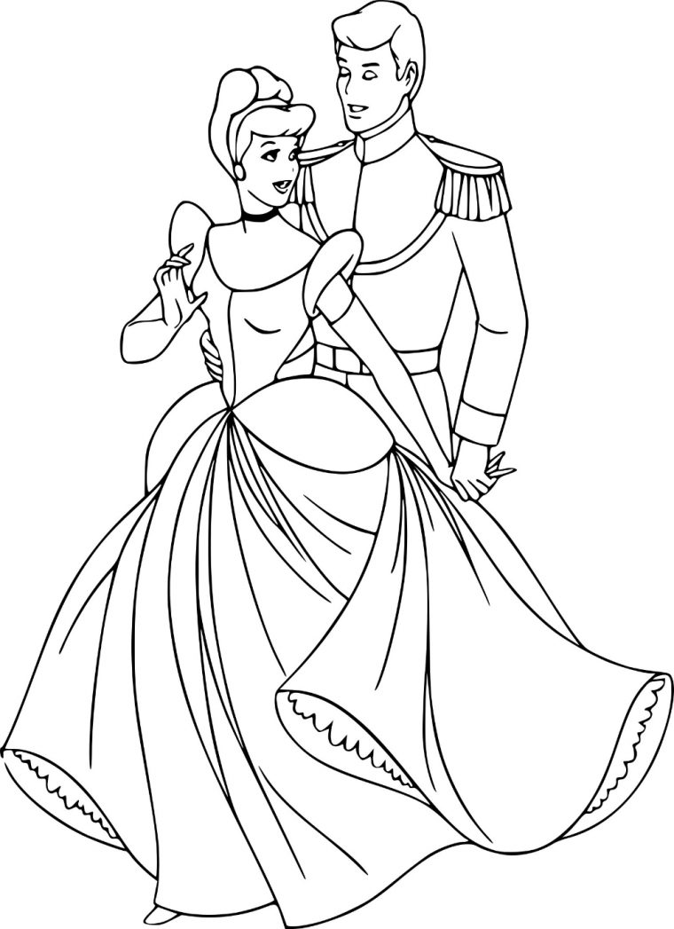 Dessin D'Anniversaire De Mariage Awesome Coloriage Cendrillon Mariage À avec Dessin Cendrillon Coloriage Imprimer