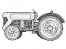 Dessin D'Art D'Illustration De Tracteur Agricole Illustration Stock avec Dessin D Un Tracteur