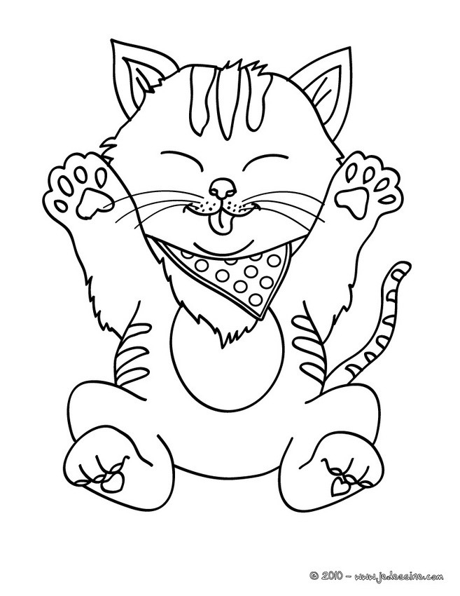 Dessin De Chat Mignon A Imprimer - Les Dessins Et Coloriage concernant Coloriage De Chat À Imprimer 