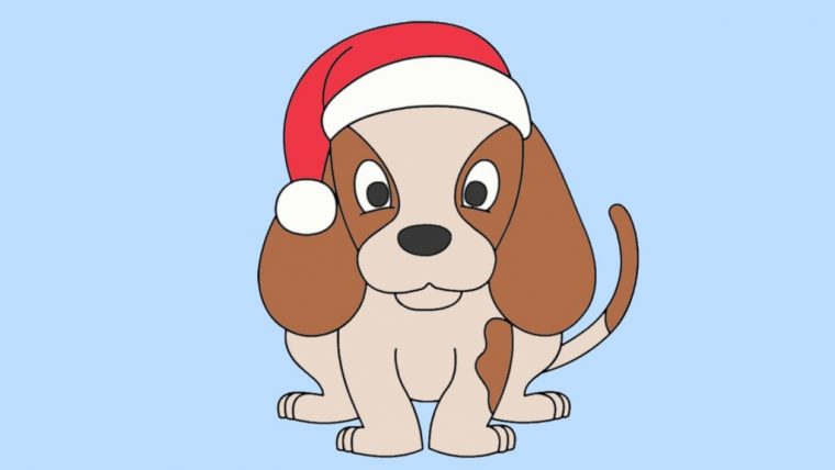 Dessin De Chien Noel – Les Dessins Et Coloriage avec Dessin De Chiens