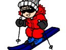 Dessin De Enfant En Train De Skier Colorie Par Membre Non Inscrit Le 10 destiné Ski Dessin