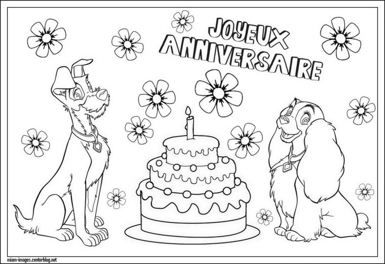 Dessin De Joyeux Anniversaire – Dessin Et Coloriage dedans Coloriage Joyeux Anniversaire Papa À Imprimer