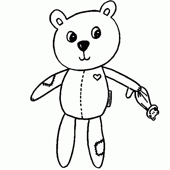 Dessin De Nounours - Coloriages De Lilicandy À Imprimer  Coloriage destiné Nounours A Imprimer 