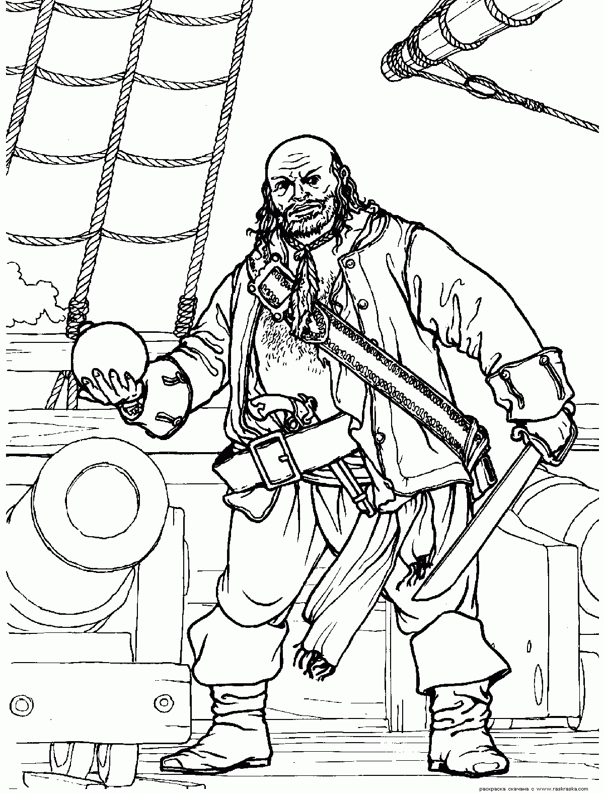 Dessin De Pirate Gratuit À Imprimer Et Colorier - Coloriage De Pirates serapportantà Pirate Dessin 