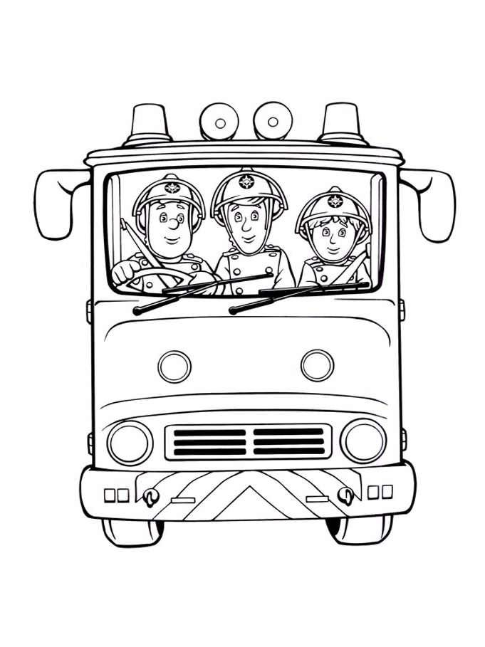 Dessin De Sam Le Pompier Gratuit À Télécharger Et Colorier - Coloriage tout Camion De Pompier A Imprimer 