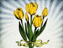 Dessin De Tulipes Avec Un Ruban Colorie Par Lfdk Le 23 De Janvier De tout Dessin De Tulipe