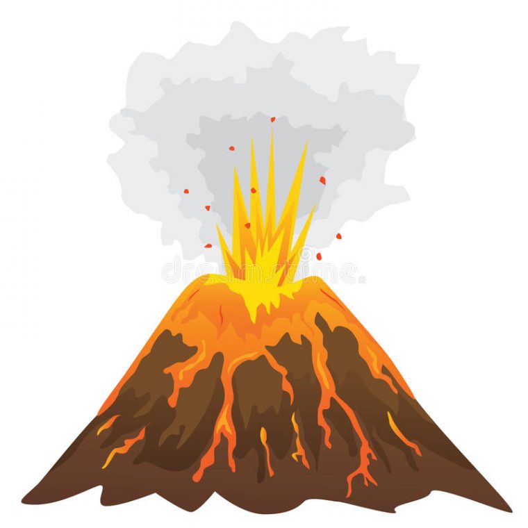 Dessin De Volcan En Eruption A Imprimer – Éruption De Volcan De Dessin destiné Volcan Dessin