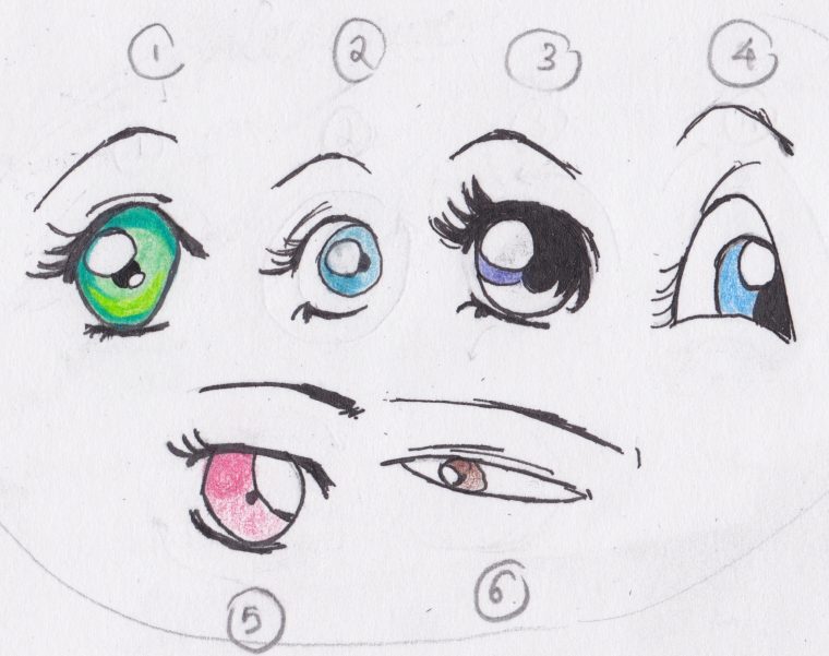 Dessin De Yeux De Manga (2) avec Apprendre A Dessiner Des Yeux