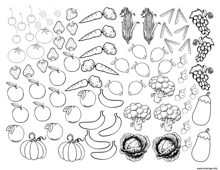 Dessin Disney: Dessins A Colorier Fruits Et Legumes destiné Photos De Fruits À Imprimer