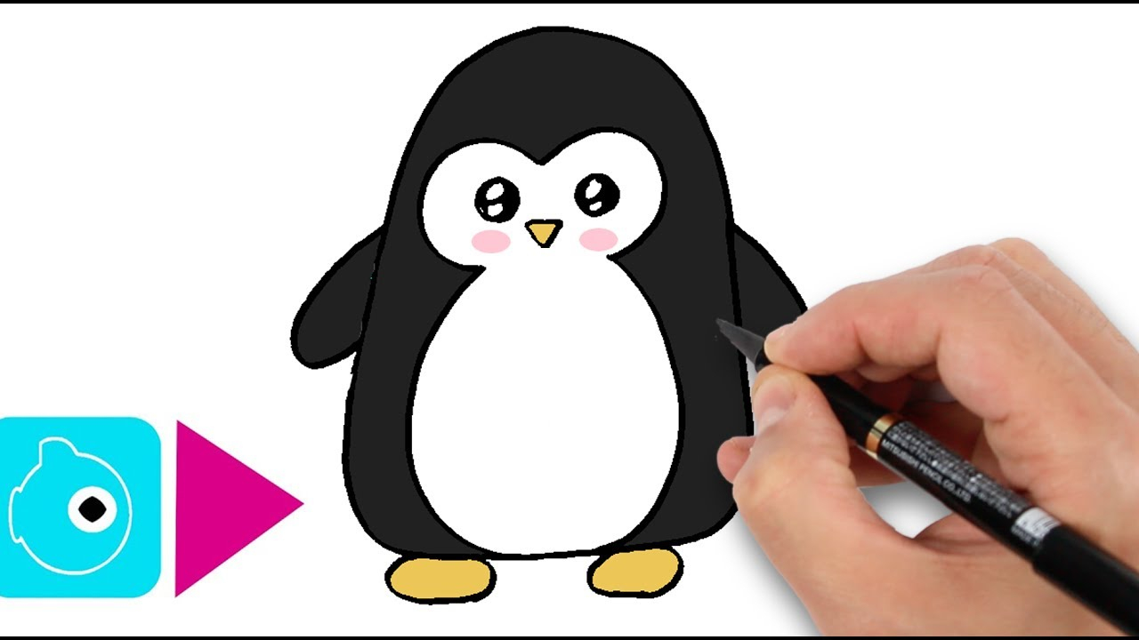 Dessin Facile À Faire - Comment Dessiner Un Pingouin Très Facilement encequiconcerne Animaux Dessin 