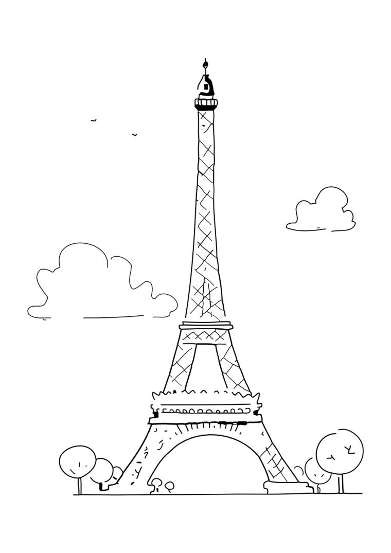 Dessin Facile Tour Eiffel : Dessin La Tour Eiffel A Imprimer Tourism serapportantà Dessin Tour Eiffel À Imprimer