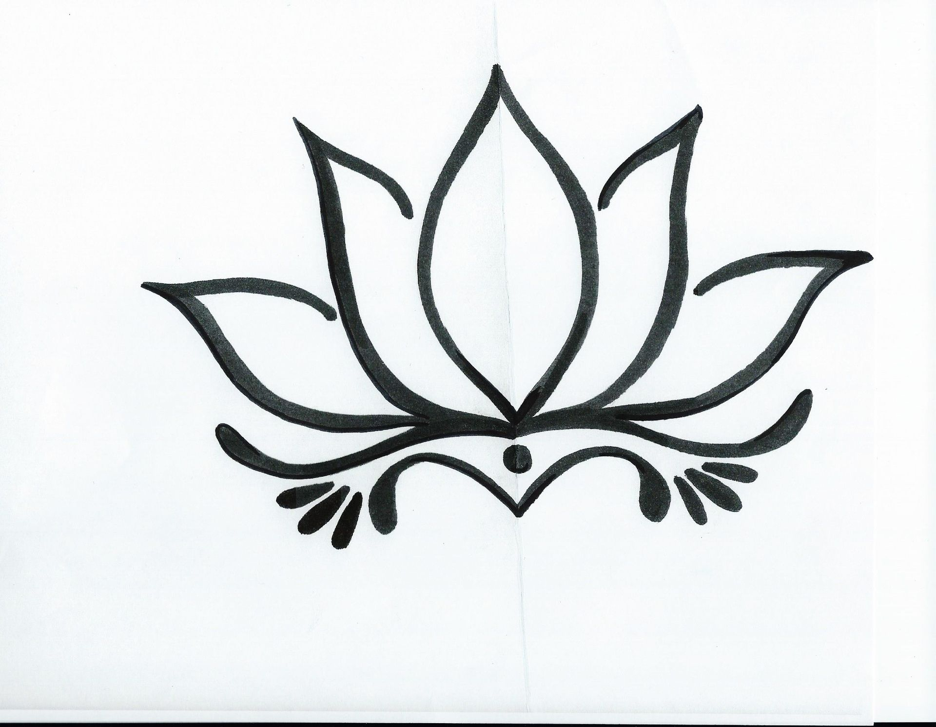 Dessin Fleur De Lotus Simple pour Dessin Fleur Simple 