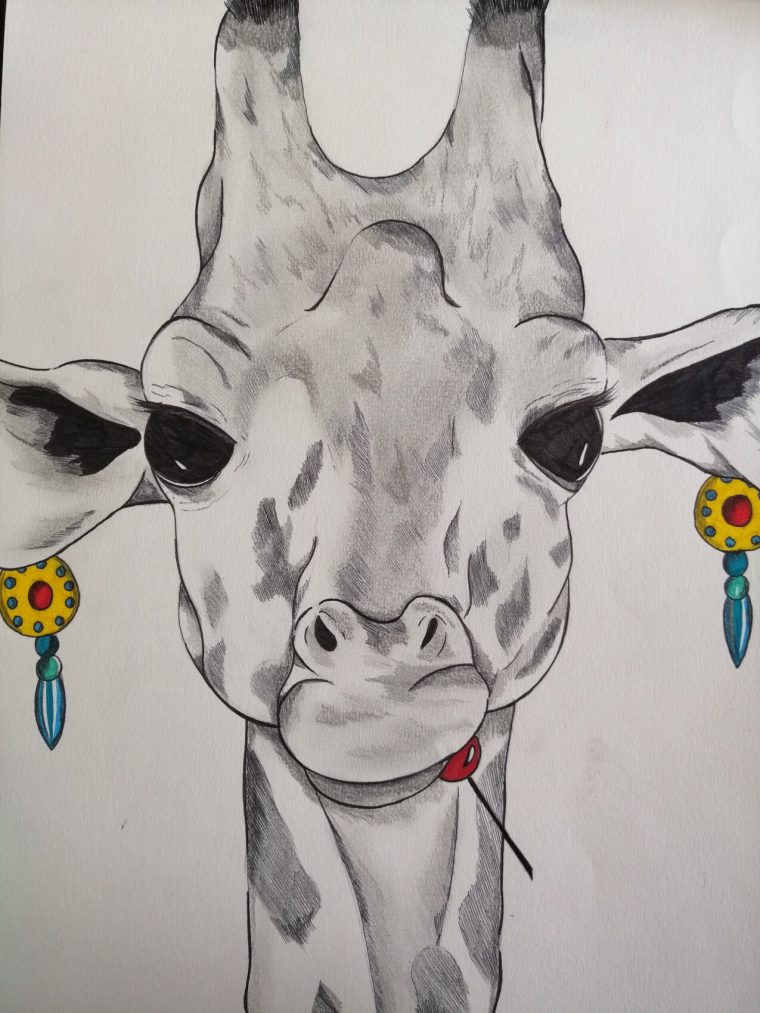 Dessin Girafe concernant Dessin Girafe