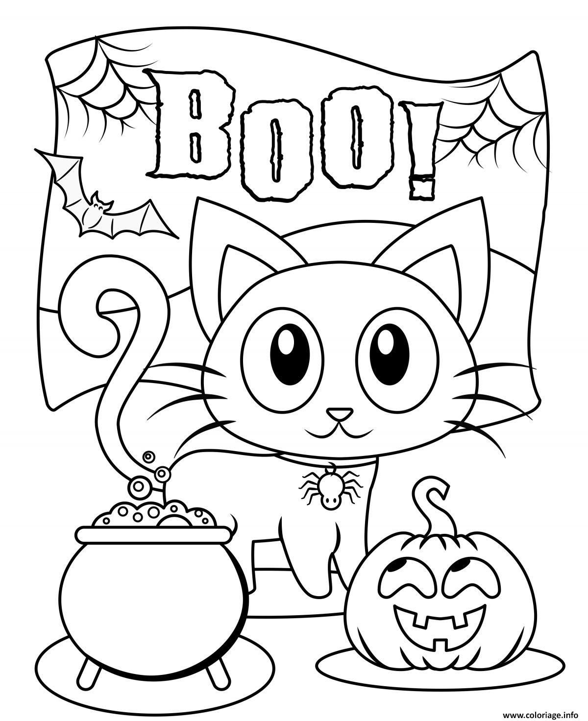 Dessin Halloween A Imprimer Gratuit Colorier Simple Coloriage Qui Fait avec Dessin A Colorier Halloween Gratuit 