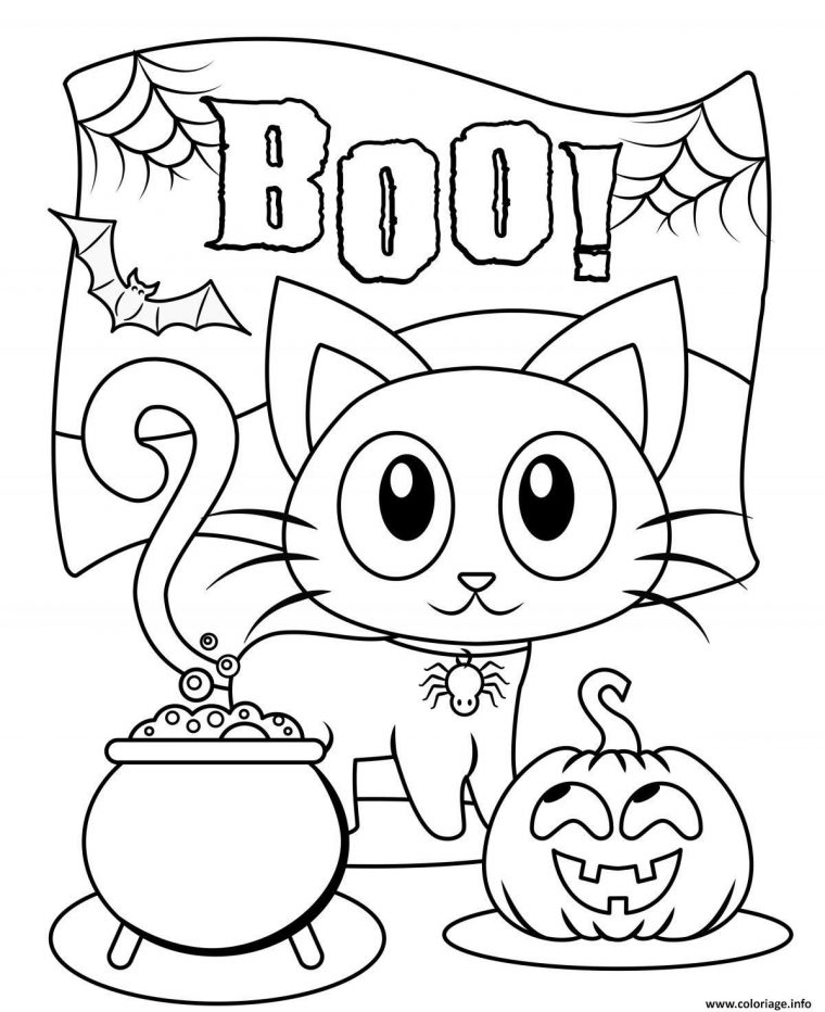 Dessin Halloween A Imprimer Gratuit Colorier Simple Coloriage Qui Fait serapportantà Coloriage Halloween Gratuit