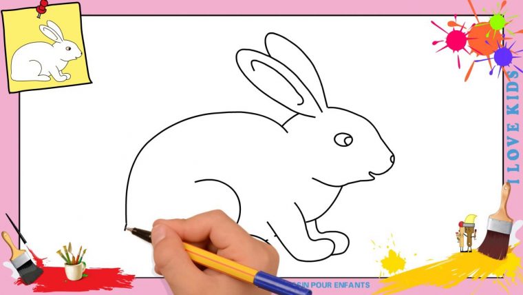 Dessin Lapin 2 – Comment Dessiner Un Lapin Facilement Etape Par Etape concernant Dessin A Dessiner Facilement