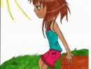 Dessin Mangas: Dessin 68 : Fille De Profil Qui Saute concernant Dessins De Manga