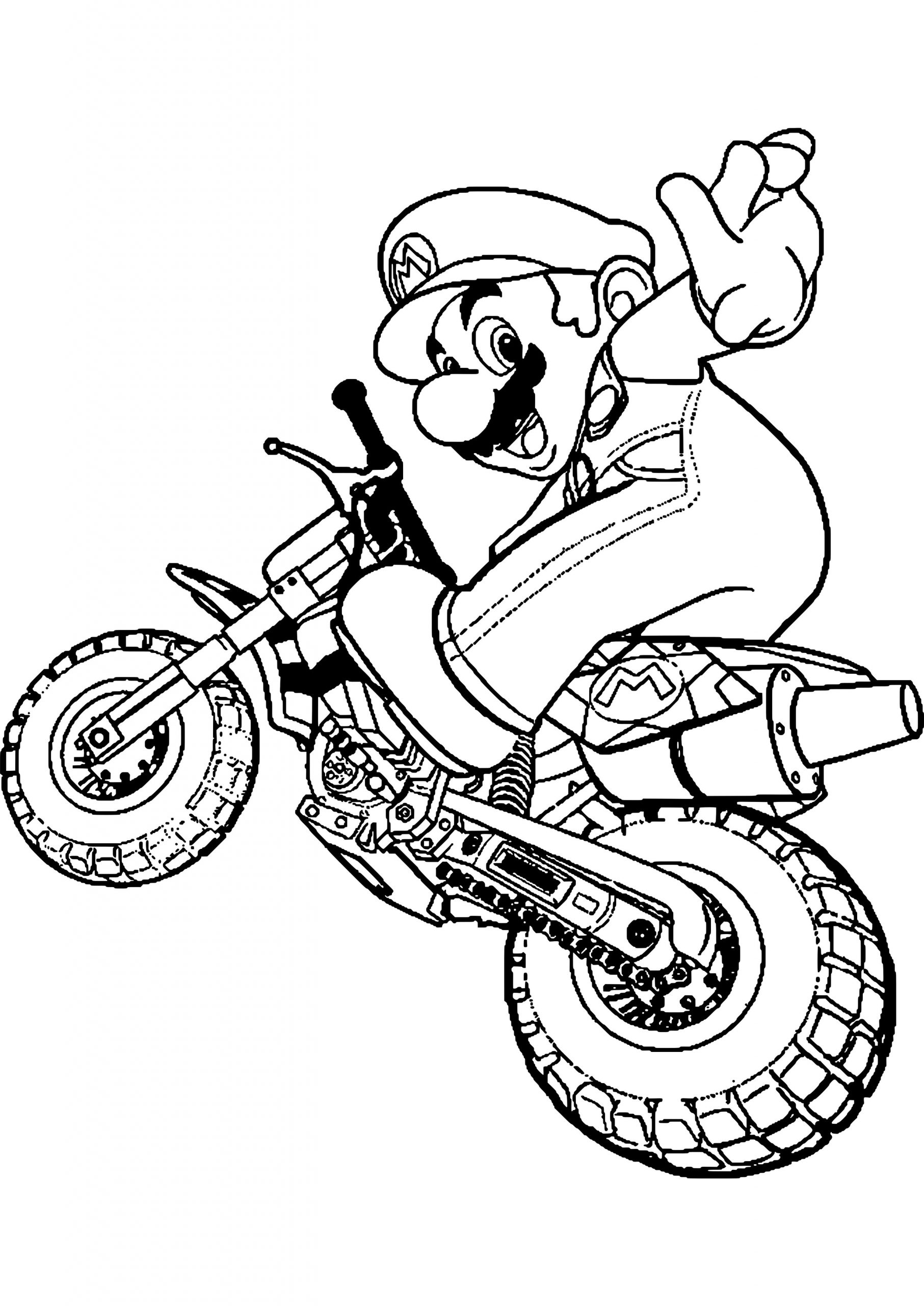 Dessin Motocross  Mario Coloring Pages, Cartoon Coloring Pages, Super encequiconcerne Moto Cross Coloriage 