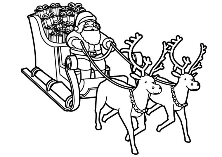 Dessin Pere Noel Avec Traineau Gratuit – My  Dessin Pere Noel concernant Coloriage Pere Noel A Imprimer Gratuit