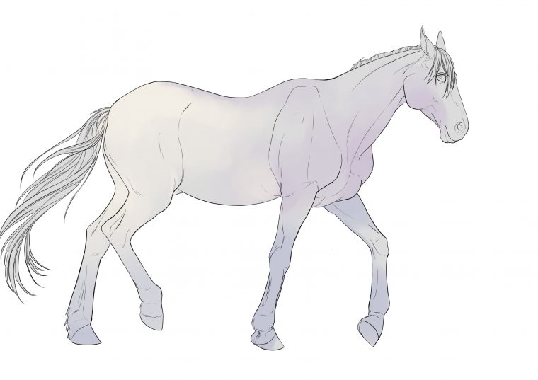 Dessin Simple Cheval : Dessin De Cheval avec Comment Dessiner Un Cheval Etape Par Etape