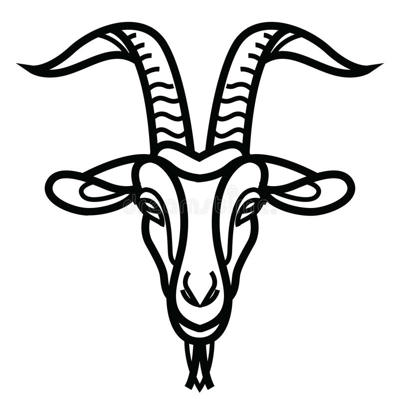 Dessin Stylisé Linéaire - Tête Des Moutons Ou De La Ram Illustration De intérieur Dessin Mouton Stylisé