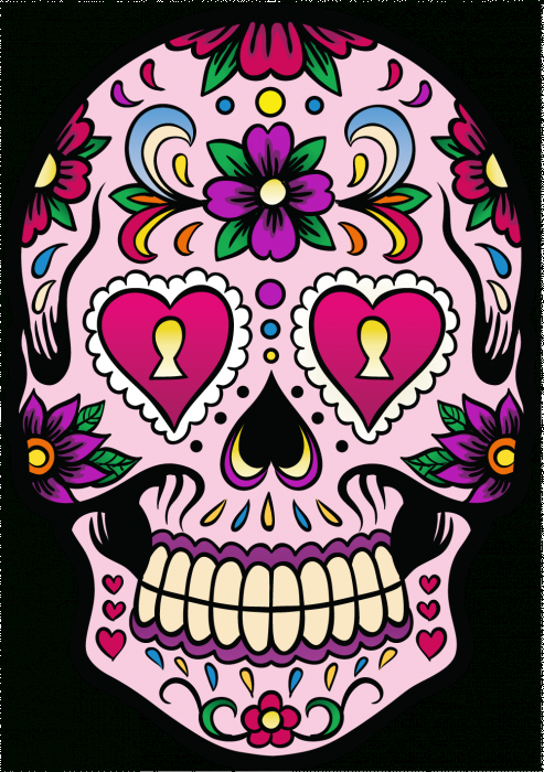 Dessin Tete De Mort Mexicaine A Imprimer  Coloriage Tête De Mort dedans Coloriage Tete De Mort Mexicaine 