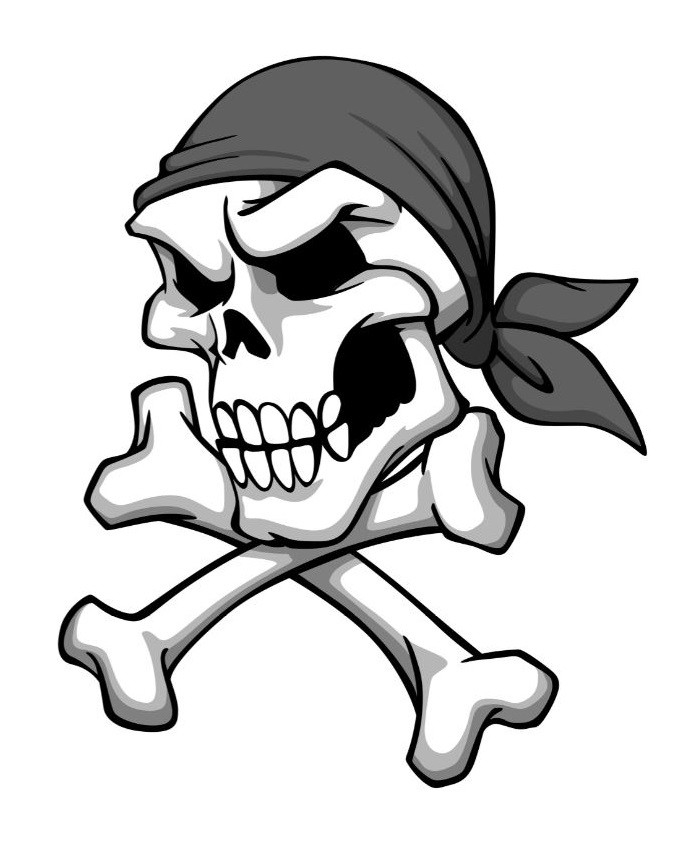 Dessin Tete De Mort Pirate - Coloriage Logo Pirate Tete De Mort Epees concernant Dessiner Une Tete De Mort 