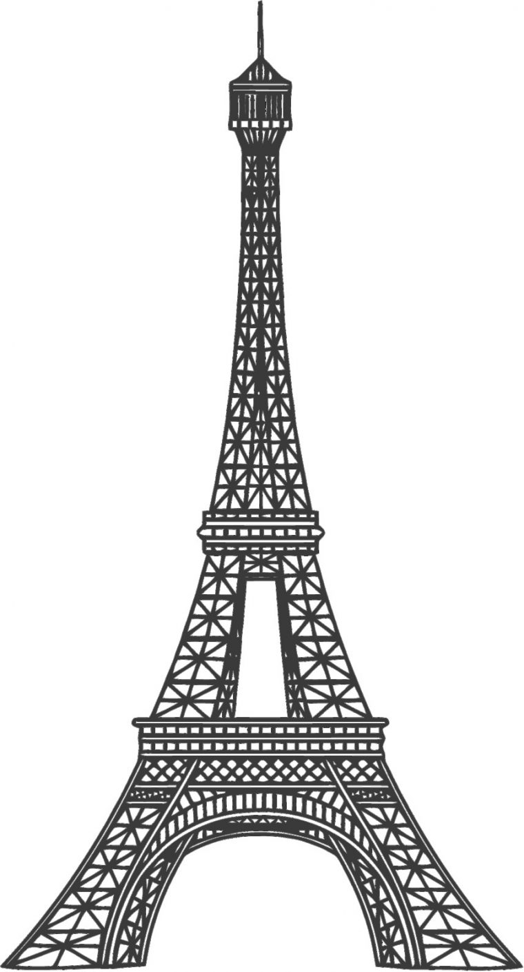 Dessin Tour Eiffel Simple  Paris Eiffel Tower Drawing  Free Download intérieur Comment Dessiner La Tour Eiffel