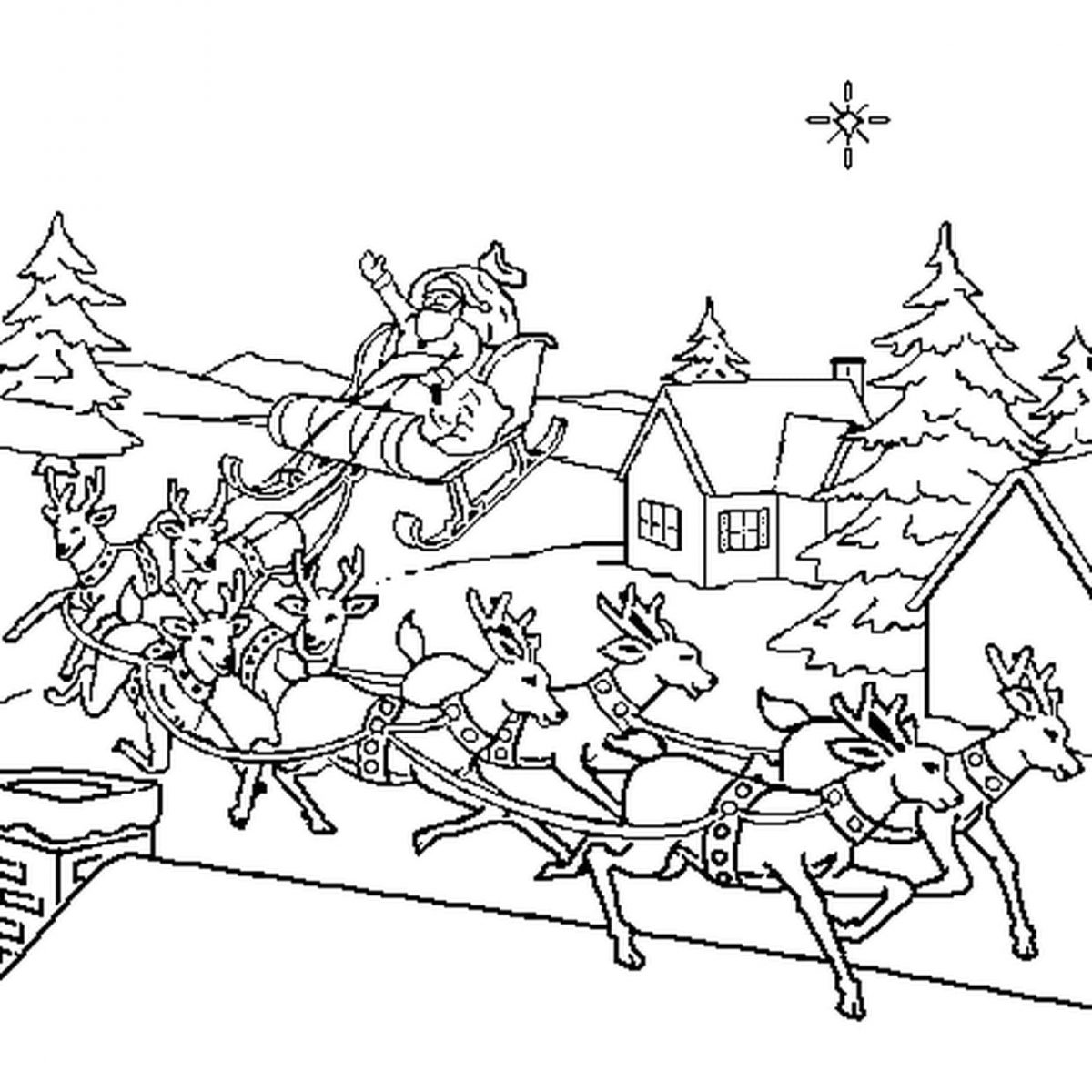 Dessin Traineau Du Pere Noel A Imprimer - Dessin Et Coloriage intérieur Coloriage De Pere Noel