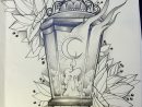 Dessin-Uage-Tattoo-Lanterne-Fleurs  Graphicaderme encequiconcerne Idée De Dessin Facile