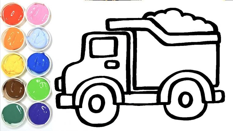 Dessiner Un Camion – Dessin Et Coloriage Camion Pour Bébé – destiné Dessin De Camion