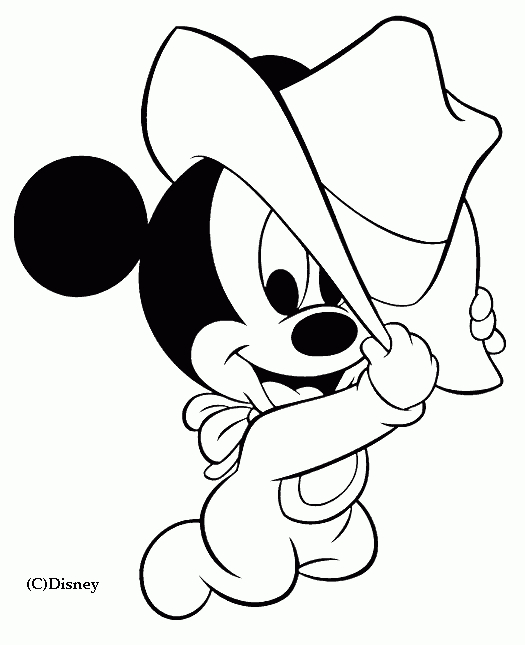 Dessins De Bébé Disney À Colorier intérieur Coloriage Bebe Mickey