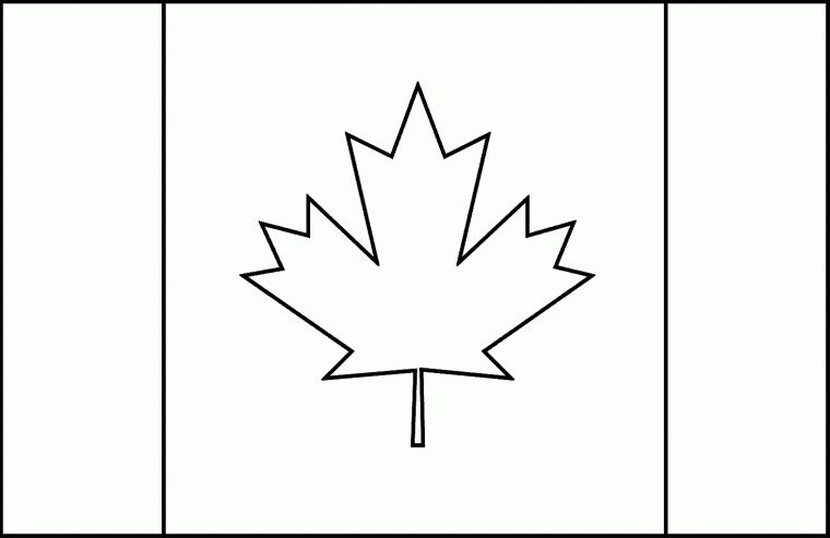 Dessins De Canada À Colorier dedans Drapeau À Colorier