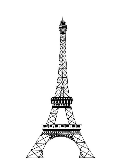Dessins Et Coloriages: 5 Coloriages De La Tour Eiffel En Ligne À Imprimer encequiconcerne La Tour Eiffel A Colorier 
