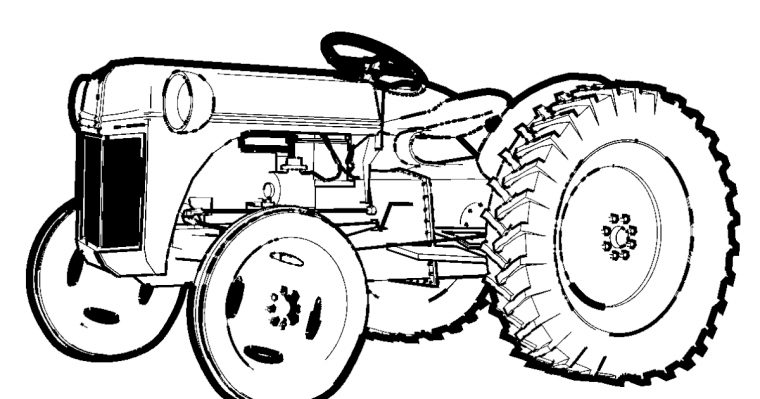 Dessins Et Coloriages: Page De Coloriage Grand Format À Imprimer : Un intérieur Dessin D Un Tracteur