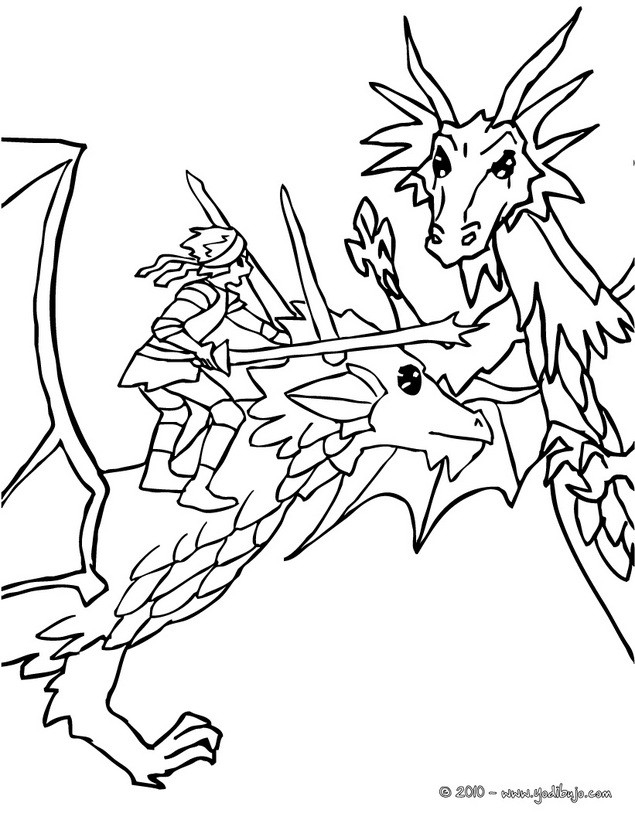 Dibujos Para Colorear Un Combate De Dragones - Es.hellokids tout Dragon City Coloriage 