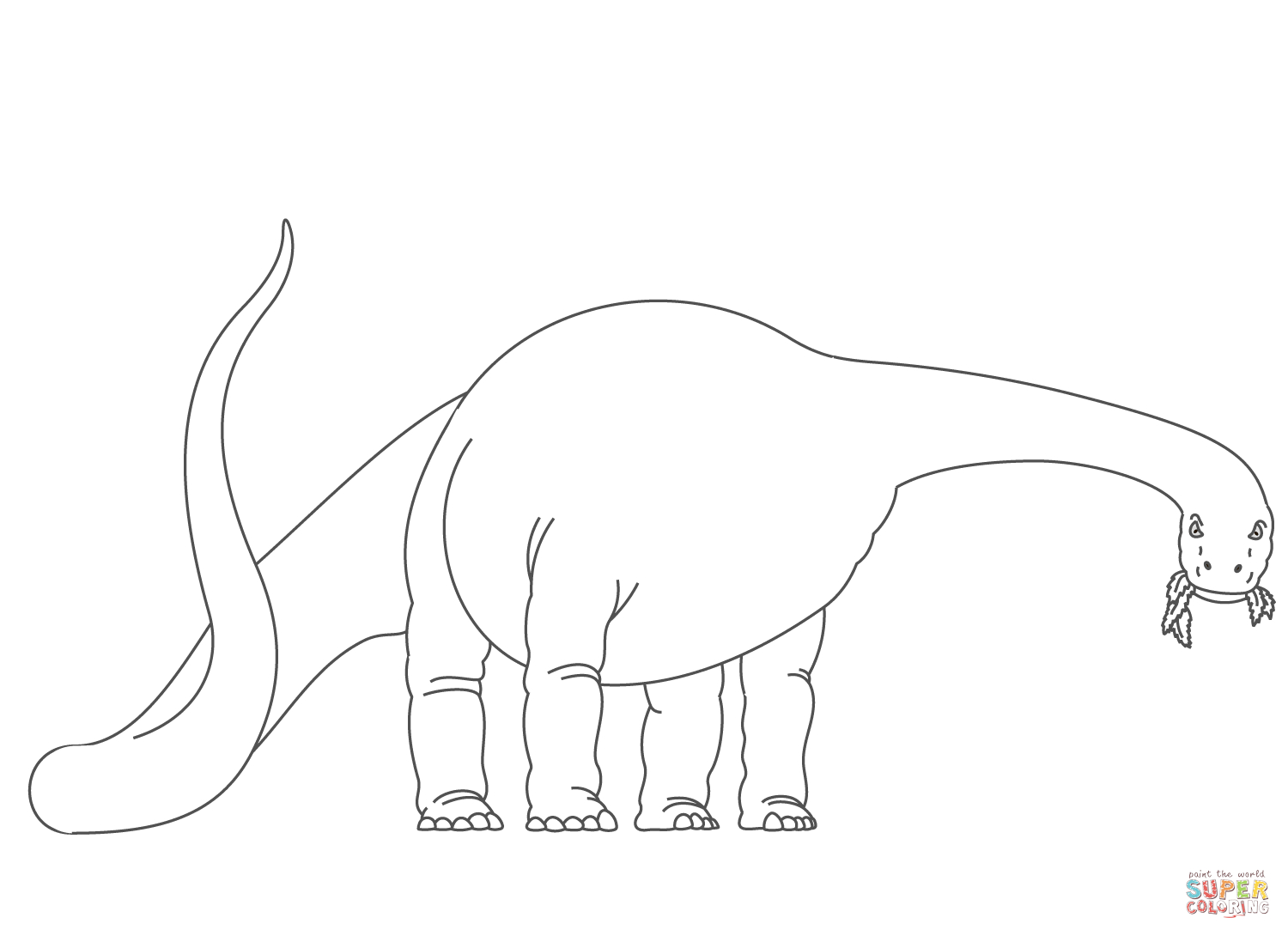 Diplodocus Coloring Page  Free Printable Coloring Pages tout How To Draw A Diplodocus 