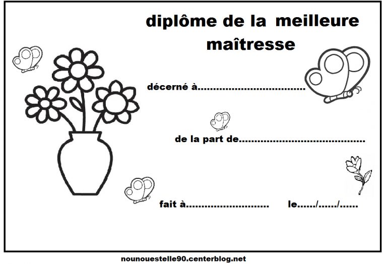 Diplomes Maitresse destiné Dessin Pour Maitresse